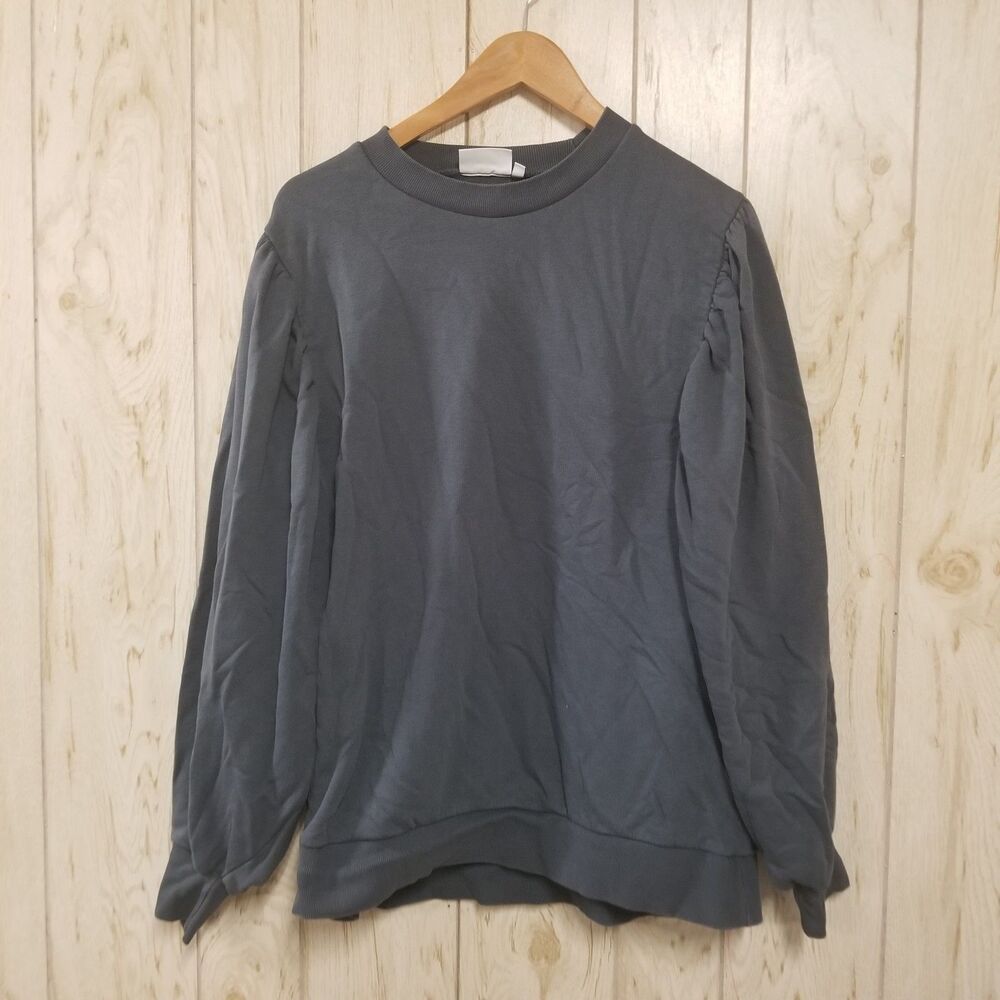 Weekday Gray Balloon Sleeve Oversized Sweater M